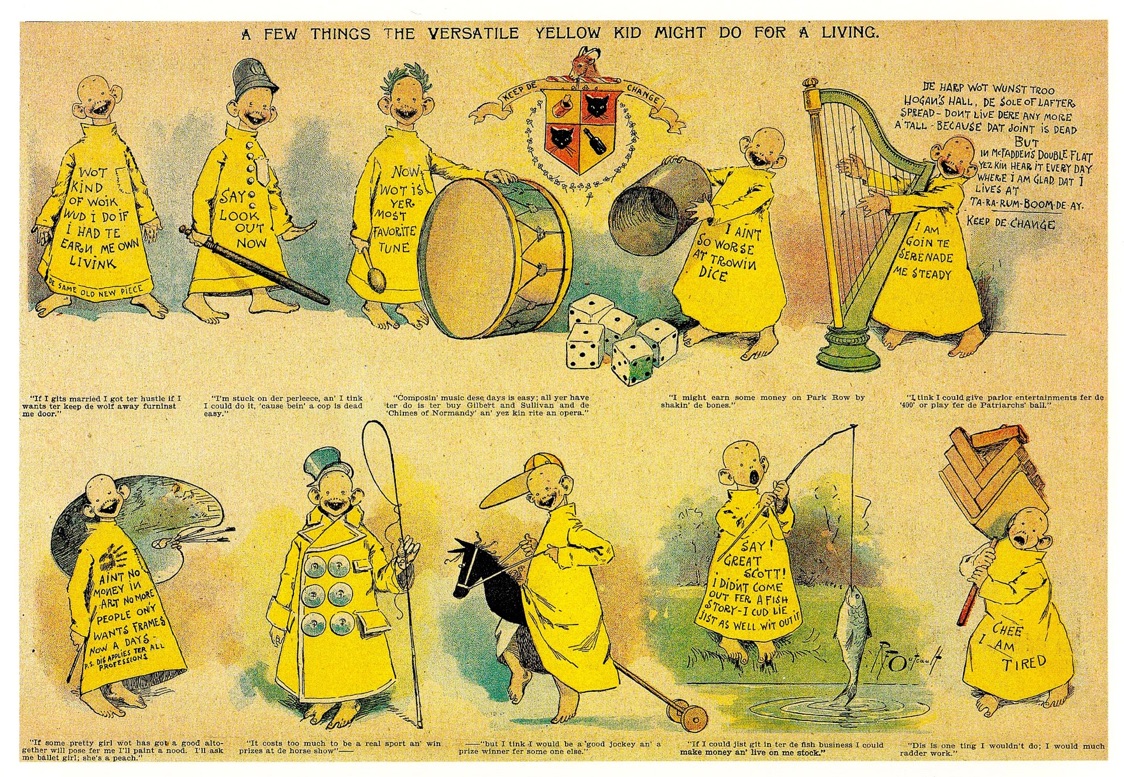 The Yellow Kid gives birth to Yellow Journalism The battle between the New  York World, New York Journal, 1895-96